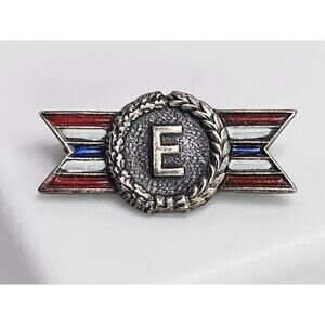 Vintage Sterling Silver Army-Navy - "E" Production Award Pin